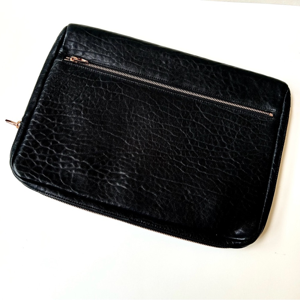 Alexander Wang Elegant Black Leather Men's/Unisex Laptop Bag Excellent Condition